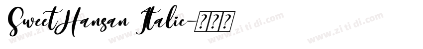 SweetHansan Italic字体转换